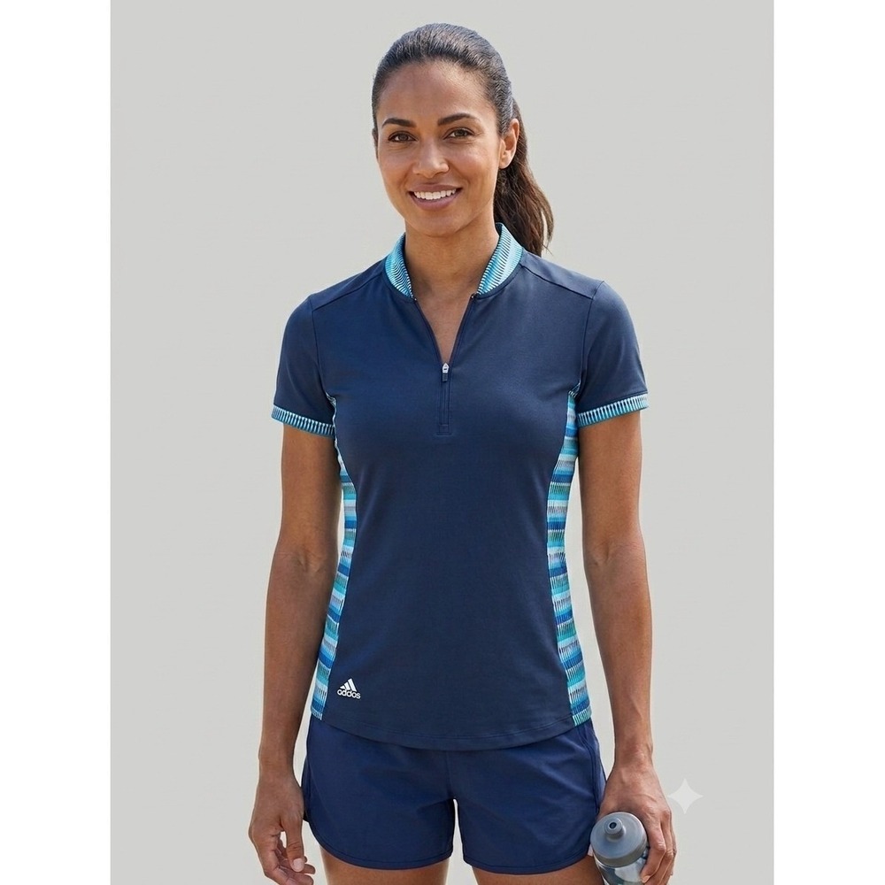 Adidas Womens Ultimate 365 Printed 
Half Zip Golf Polo Shirt Mock Neck 
NWT XS